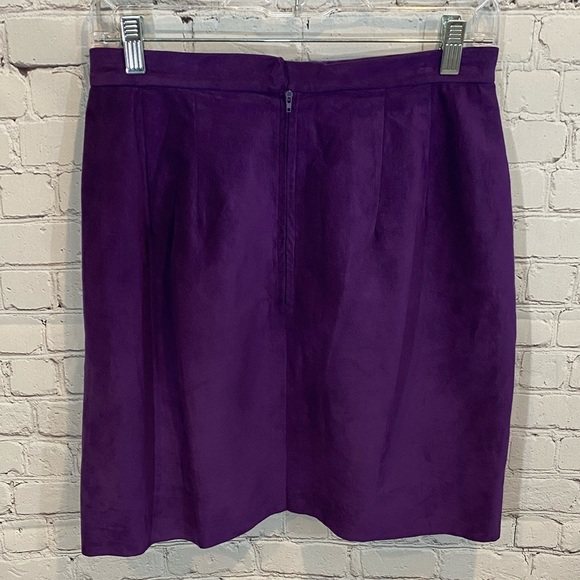 Skirt Mini Faux Suede Purple-S/M - Picture 5 of 5